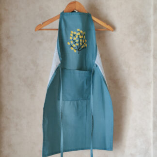 Blue Yellow Zia Collage Apron